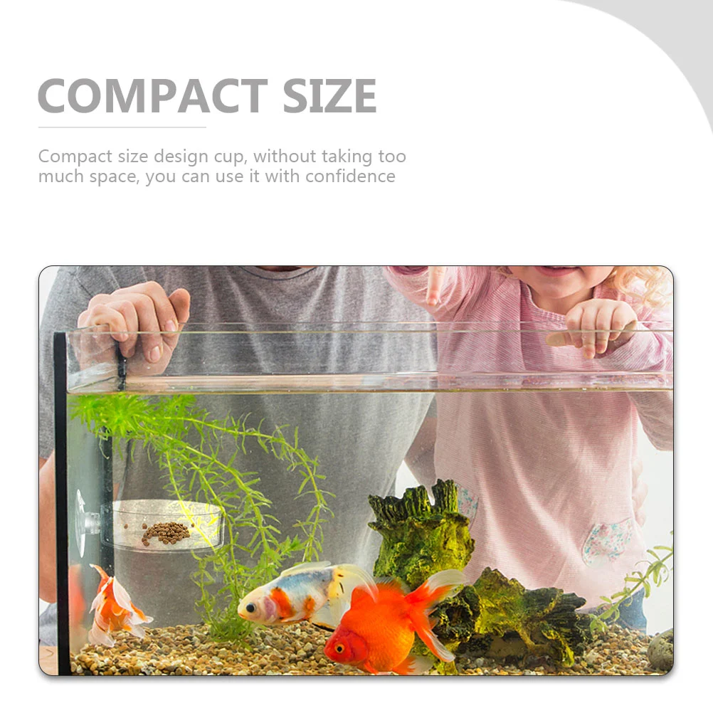 6pcs Acrylic Fish Food Feeders Useful Fish Tank Food Holders with Suction Cups