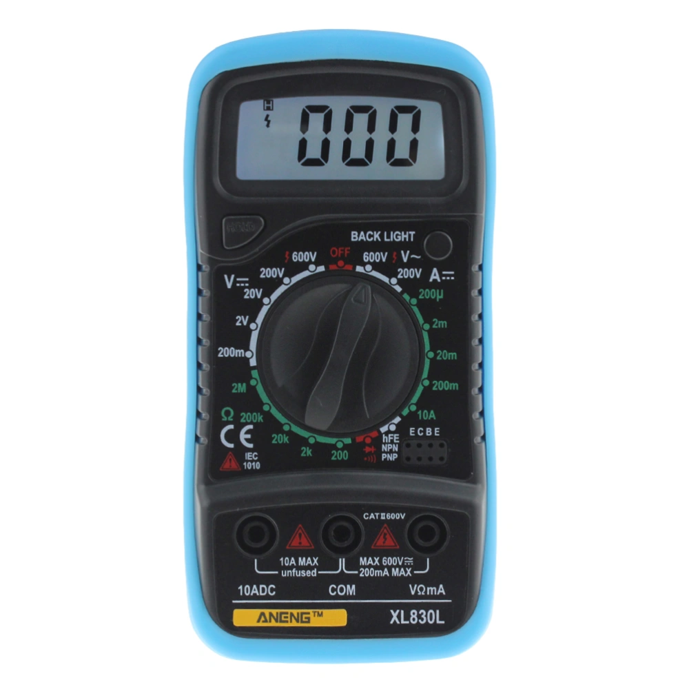 XL830L Digital Multimeter Auto-Ranging Electronic Measuring Instrument Pocket Portable Meter Equipment Industrial LCD Digital Multimeter (Blue)