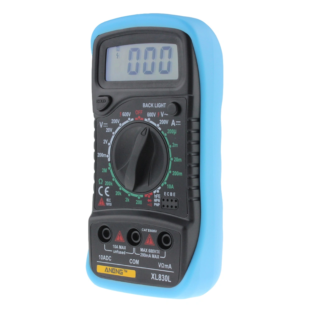 XL830L Digital Multimeter Auto-Ranging Electronic Measuring Instrument Pocket Portable Meter Equipment Industrial LCD Digital Multimeter (Blue)