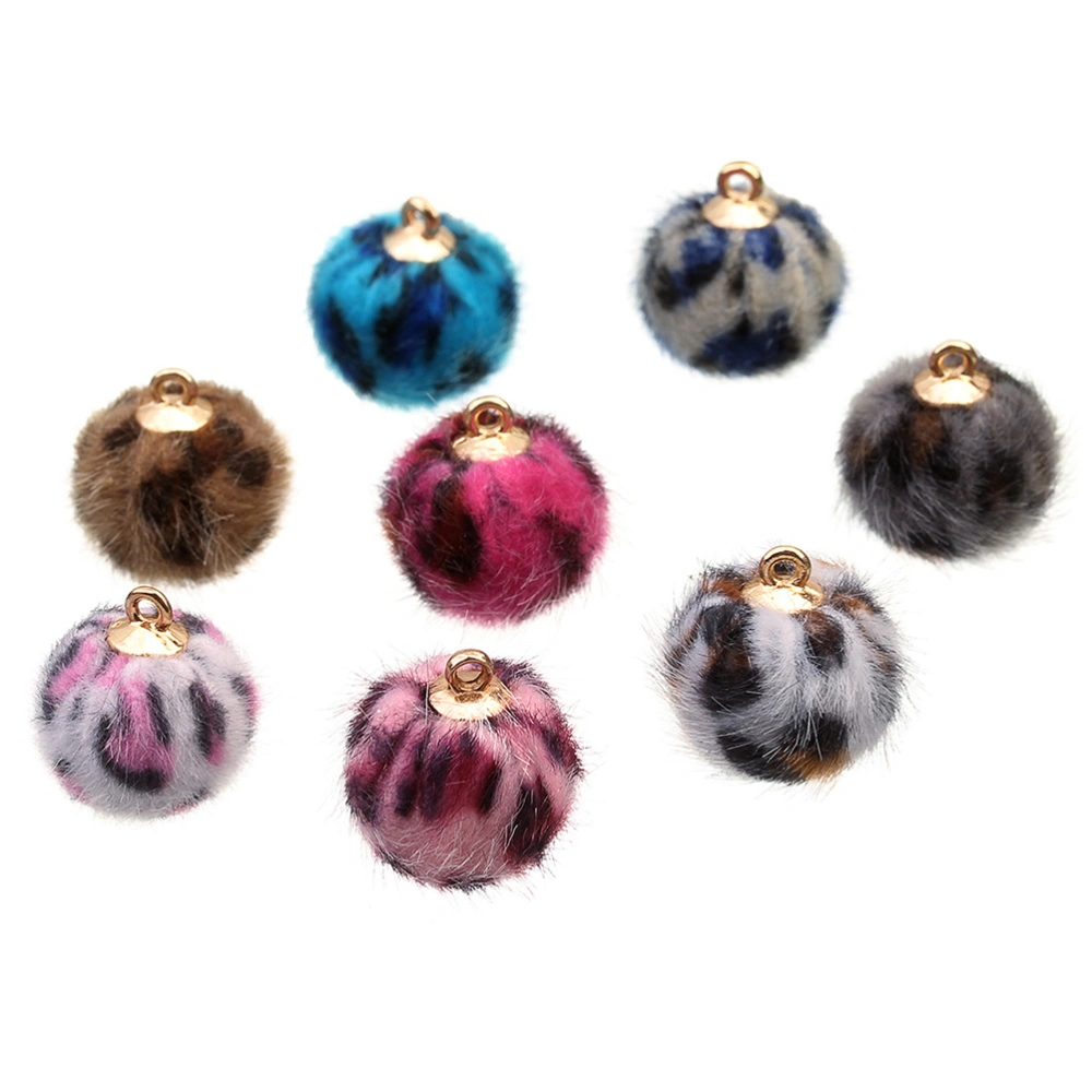 24pcs Earrings Pompon Pendant Earrings Pendant Decor DIY Earrings Accessories Wool Balls Pendant (Coffee)