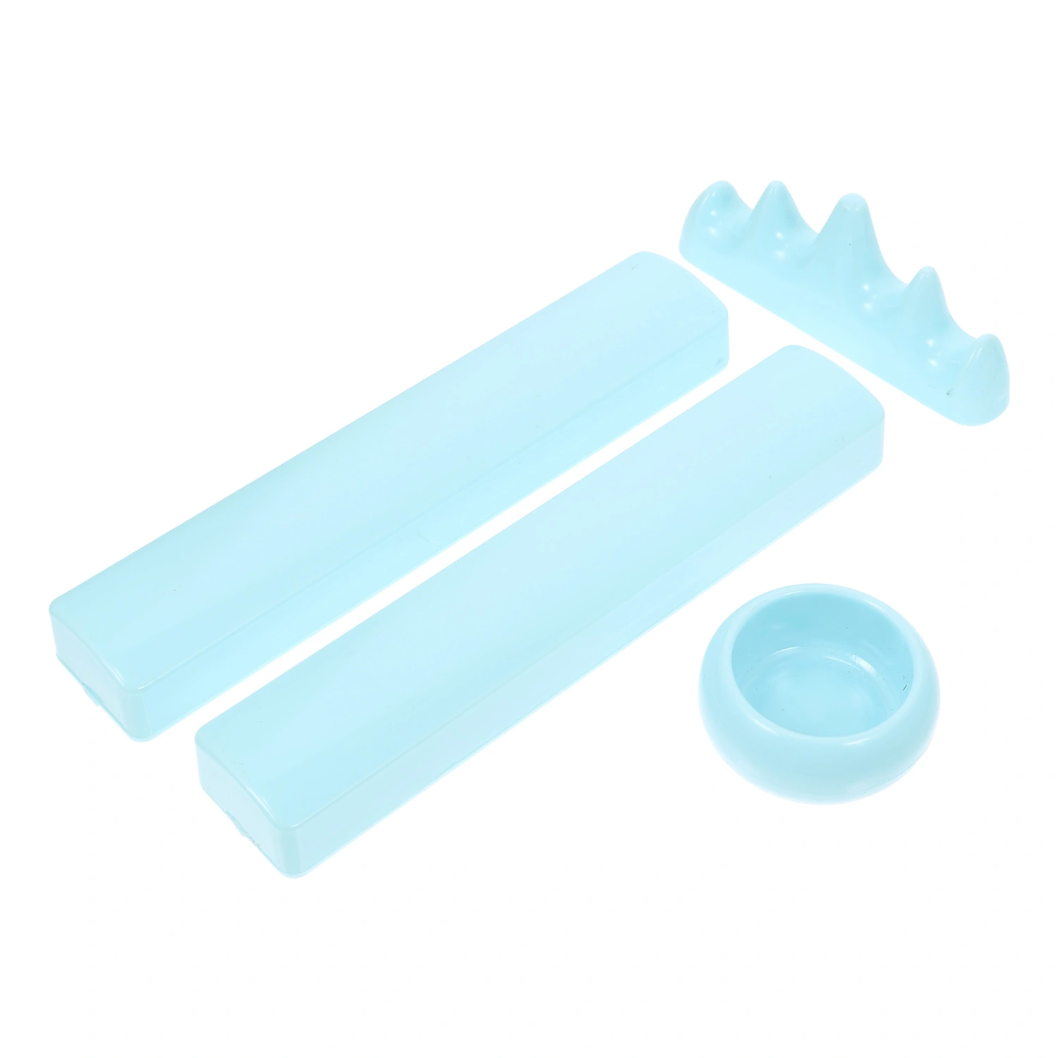 4Pcs Calligraphy Plastic Pen Rack Water Vat Painting Paperweights (As Shown)