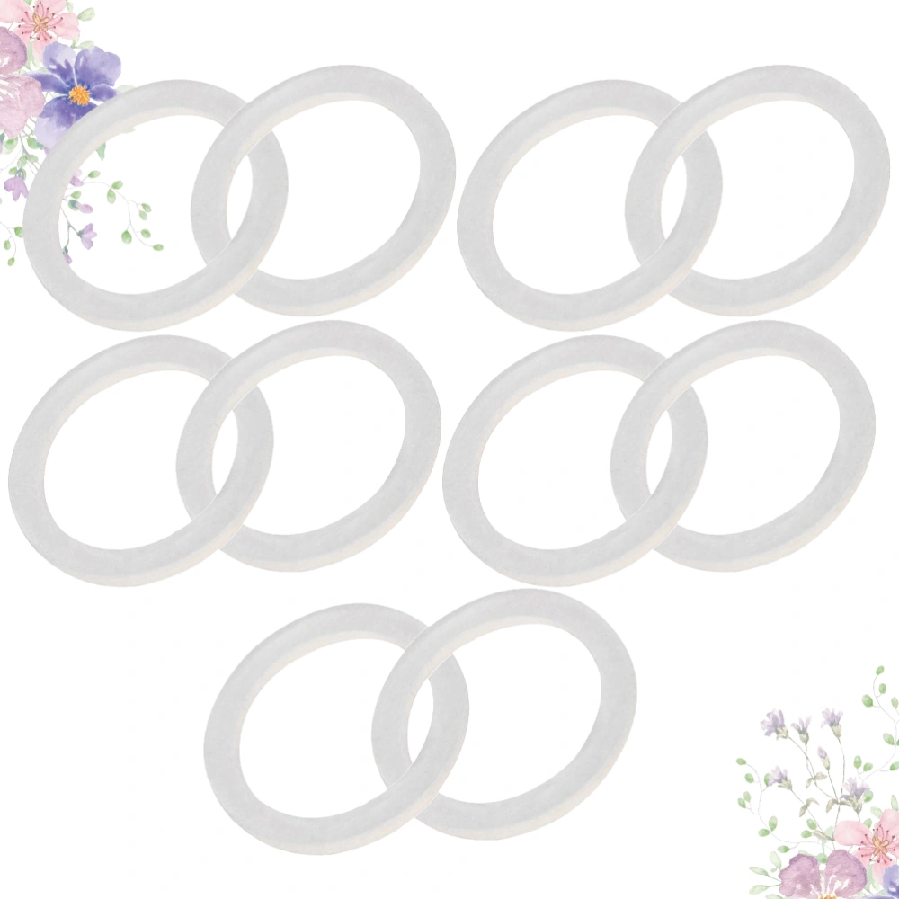 10Pcs 70mm Silicone Sealing Rings Silicone Gasket Replacement Ring Kitchen Supplies Shop Gadget for Bottle Container(White)