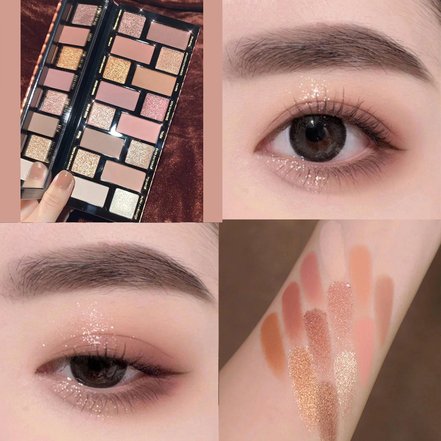 16 Colors Eyeshadow Palette Natural Long Lasting Matte Shimmer Glitter Eye Shadow Make up Cosmetics