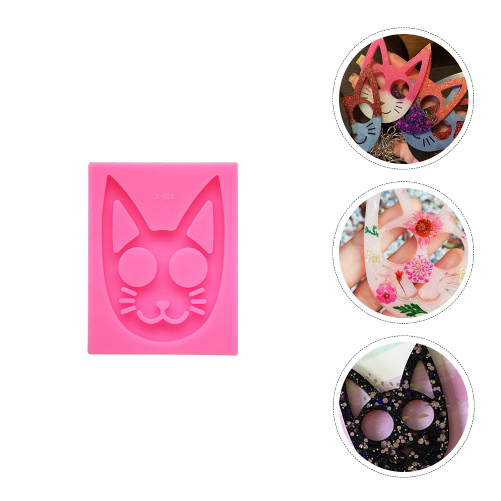 Reusable Cat Head Keychain Casting Mold DIY Decoration Animal Head Mold