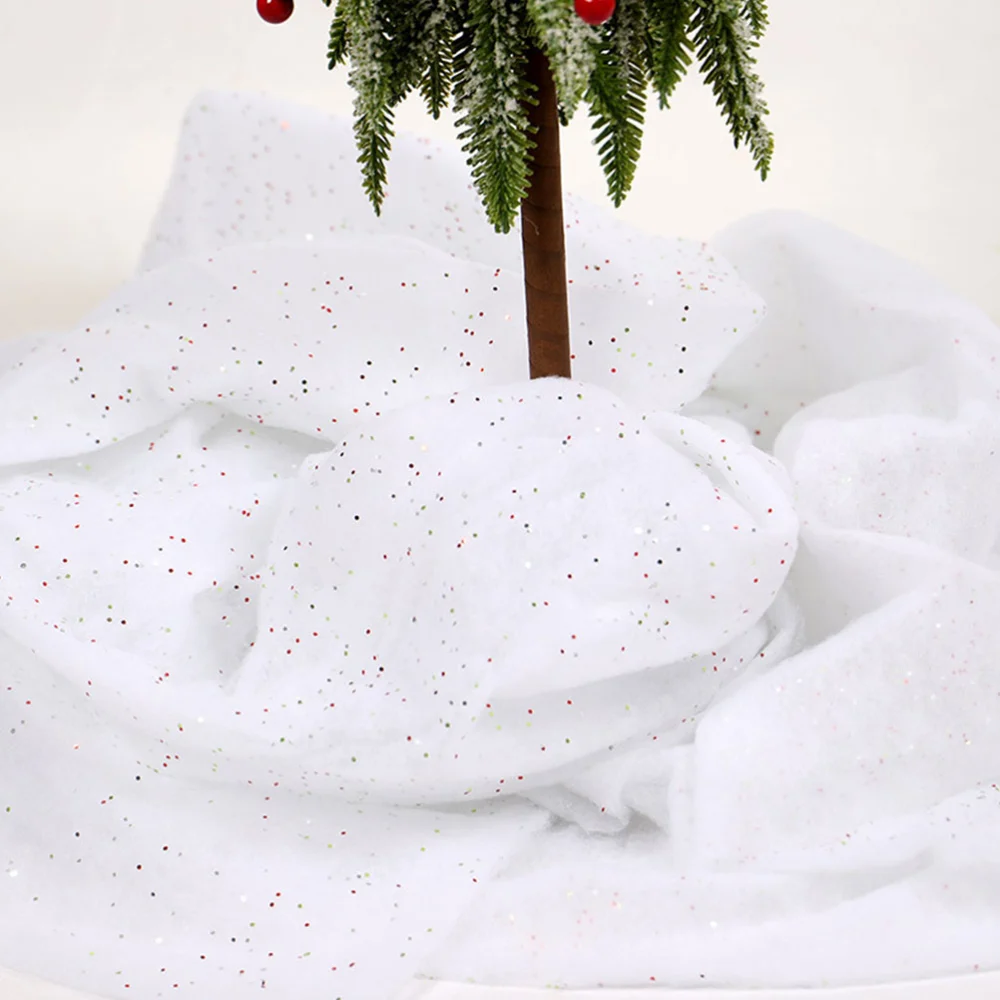 1 Sheet Christmas Fake Snow Carpet Artificial Snow Christmas Snow Prop (White)