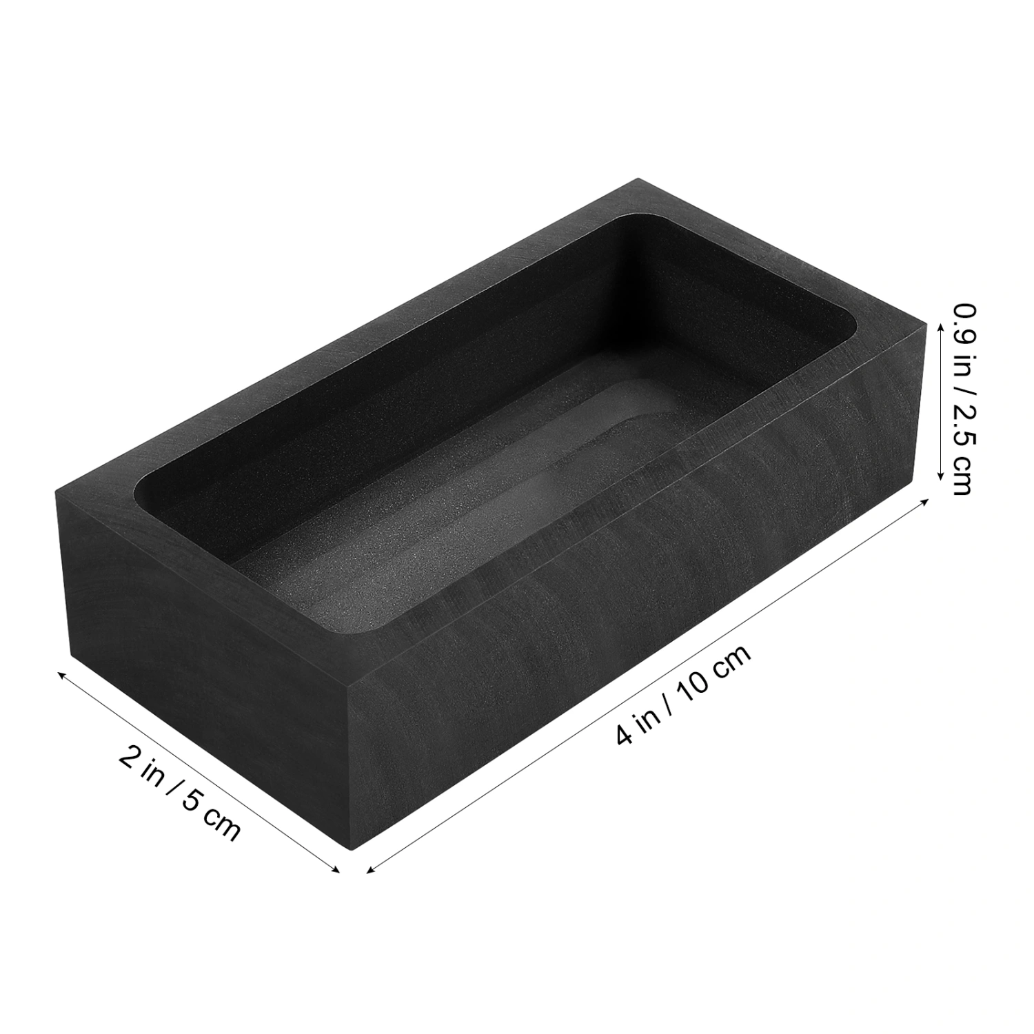 1pc Ingot Mold Metal Casting Melting Graphite Mold Refining Gold Silver Copper Mold (Black)