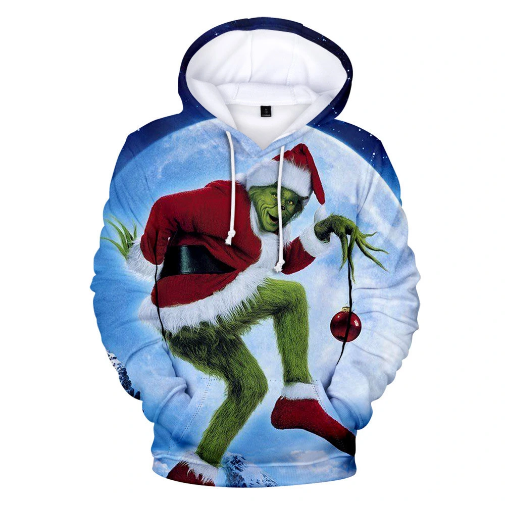 Men Funny Grinch  Christmas Sweater-The Snowy Funny Who Stole Christmas Pattern