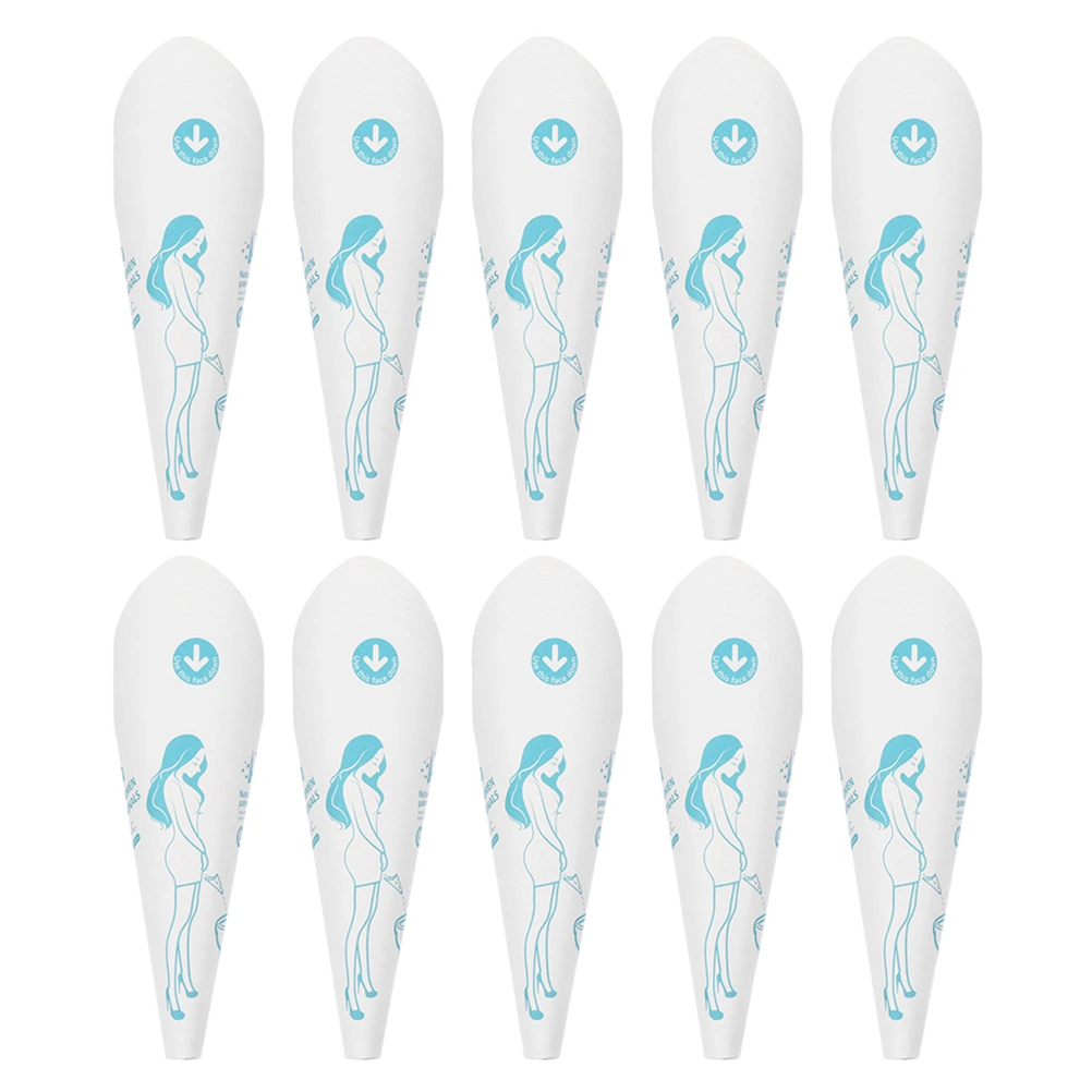 10Pcs Pee Cups Standing up Disposable Paper Standing Pee Funnel Cups (White)