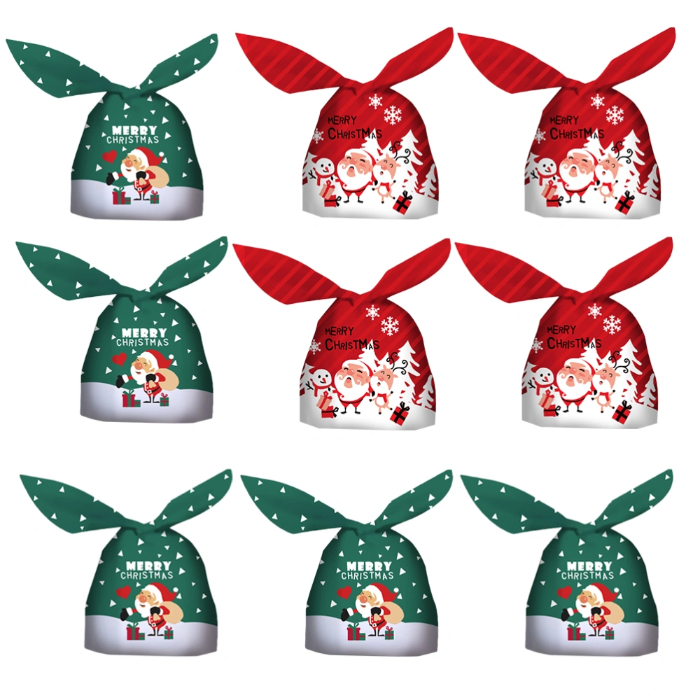 100Pcs Christmas Rabbit Design Gift Candy Bags Party Nougat Gift Packing Bags