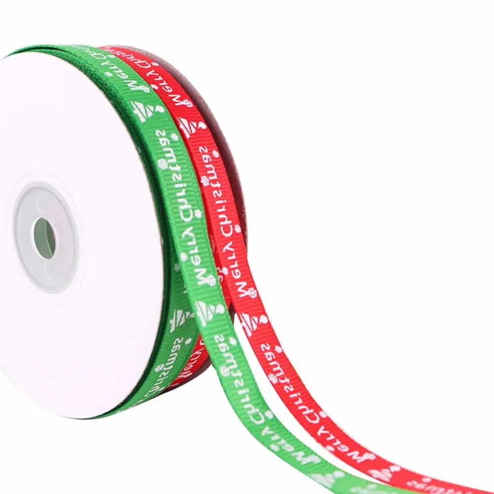 Double-sided Christmas Gift Wrapping Ribbons Strip for Christmas Holiday Gift DIY Supplies (Random Color)