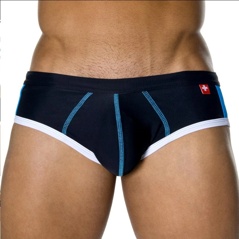 Men's Swim Briefs Sexy Swimwear Thin Nylon Shorts