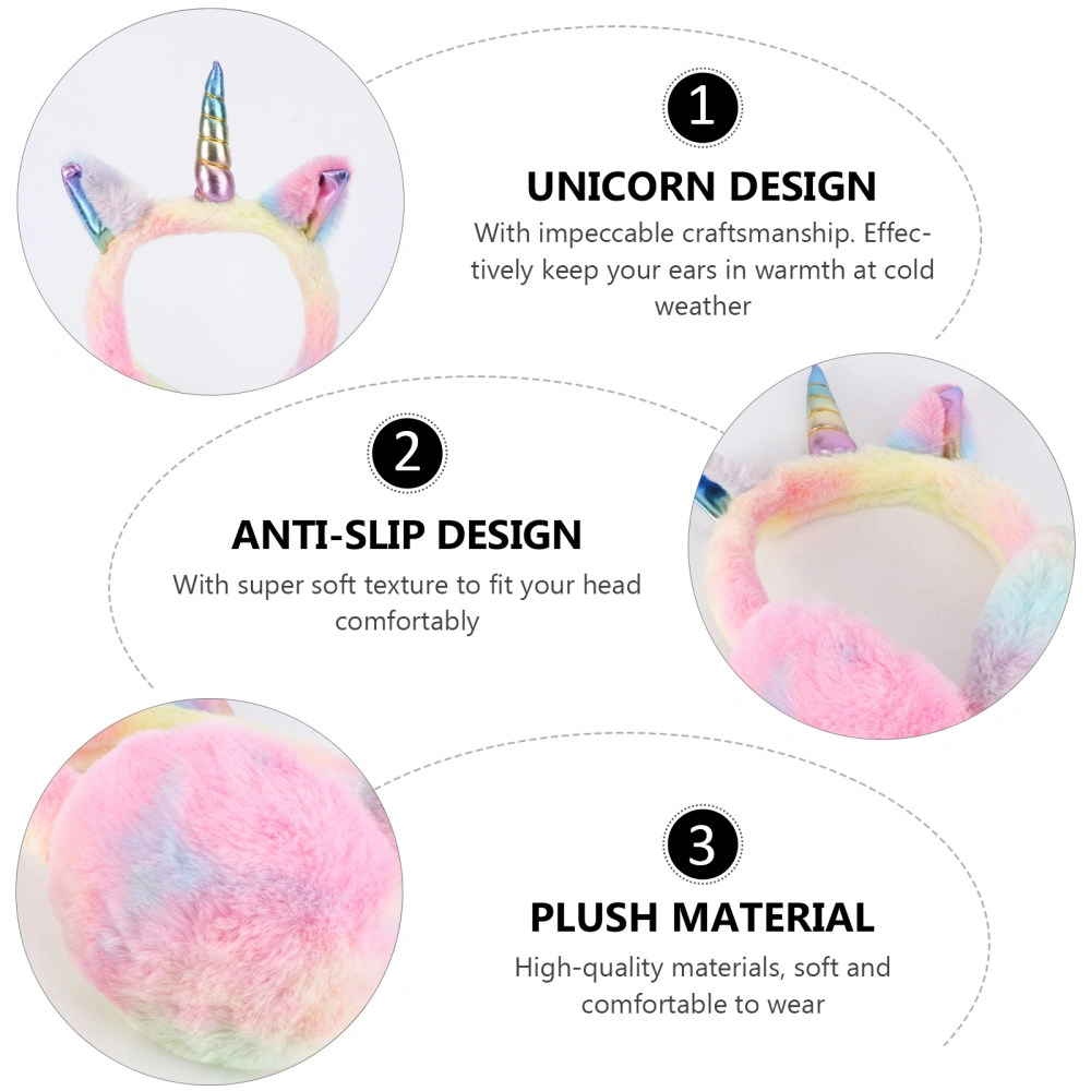 1PC Cartoon Unicorn Earmuff Plush Earmuff Warm Ear Cover Ear Shield