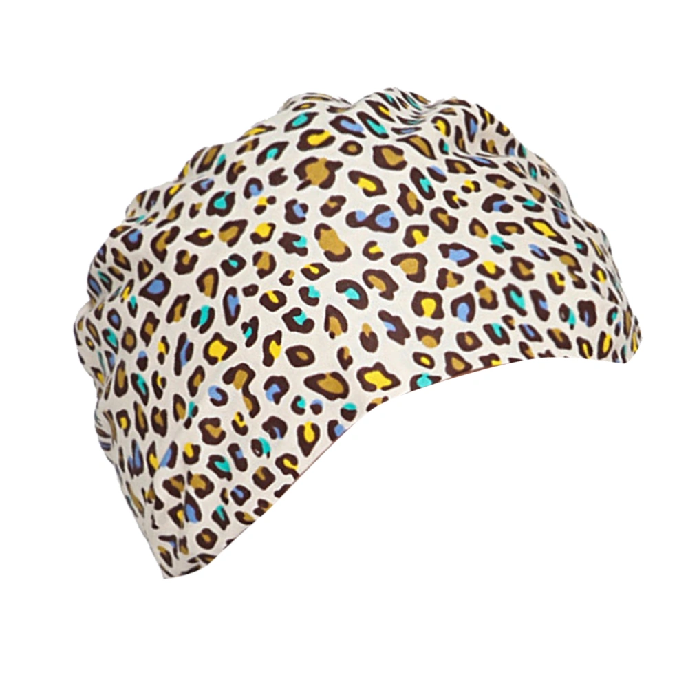 Leopard Printed Working Kitchen Oilproof Chef Hat Strap Operating Room Nurse Doctor Hat Hat