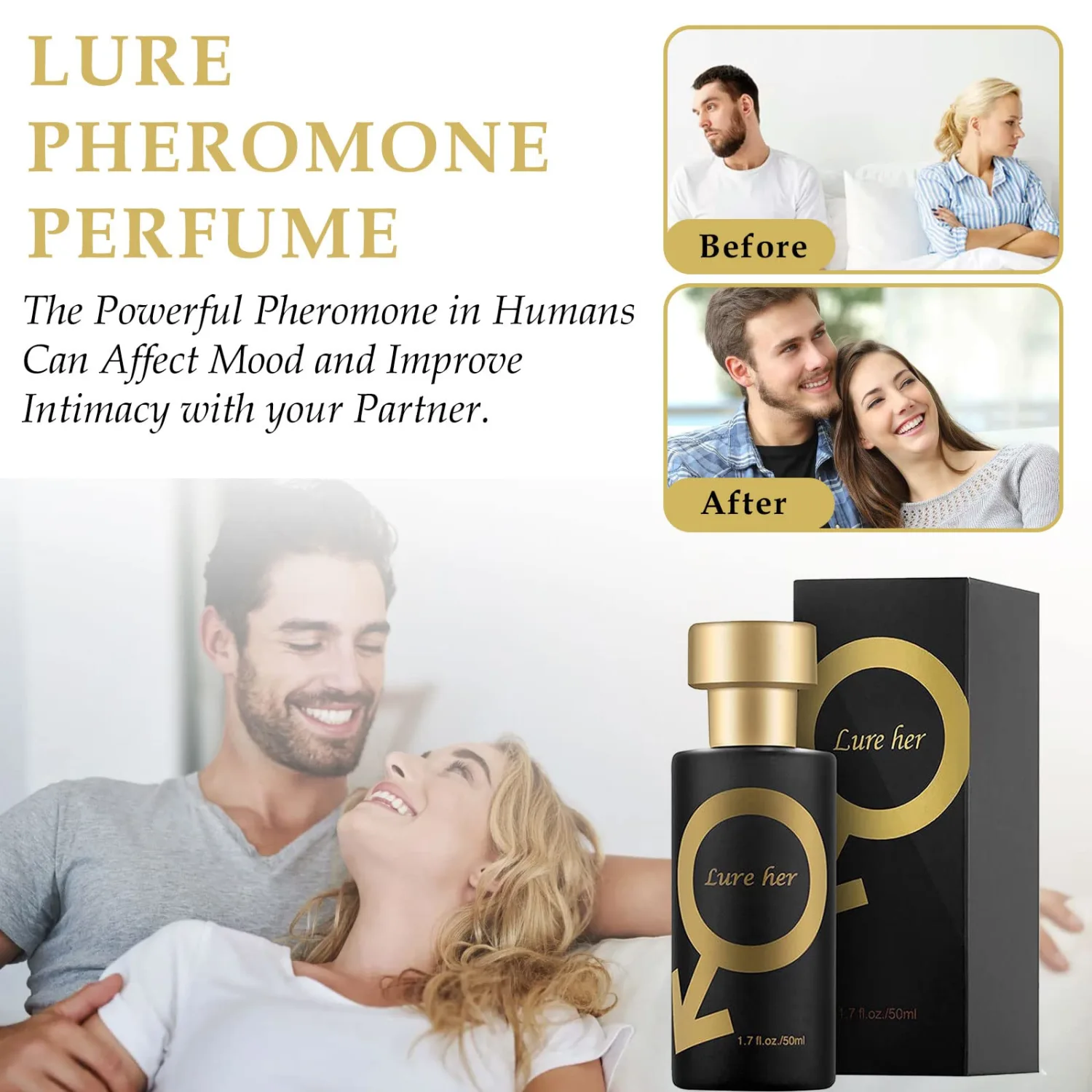 3 Pcs Lure Him Perfume for Woman Long Lasting Perfume 50ml