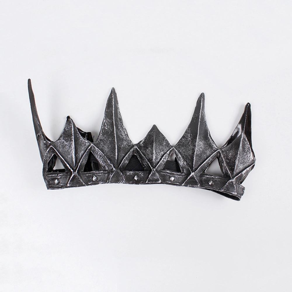 2 Pcs Vintage Decorative Crown Wedding Photography Props Silicone Crown Headwear Birthday Crown Halloween Party Supplies