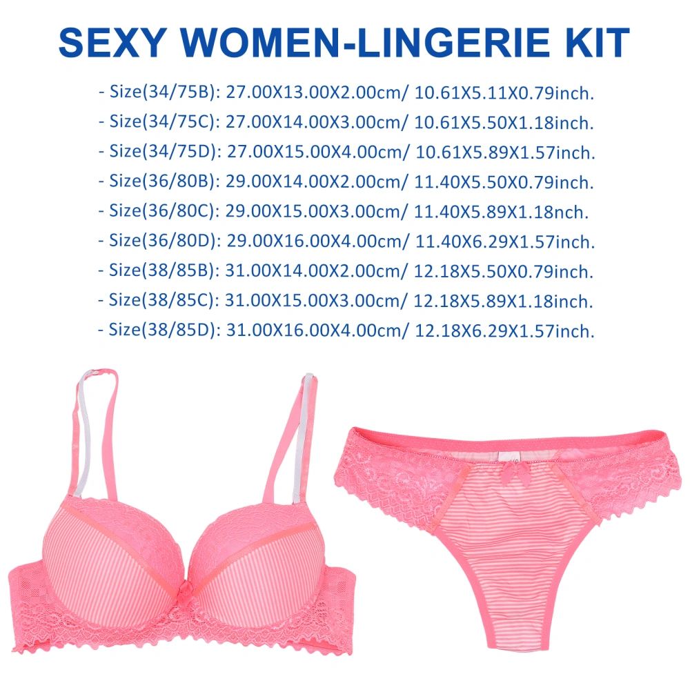 1 Set Women Sexy Underwear Elegant Lady Bra And Panty Set Lace Women-lingerie