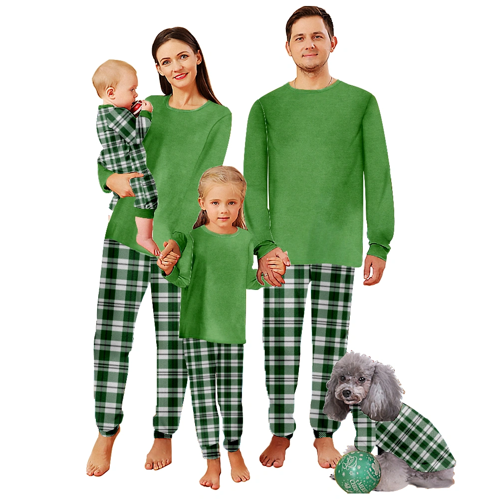 Family Matching Christmas Pajamas Sets Dad Mom Kids Grinch Sleepwear Nightwear Homewear Outfit