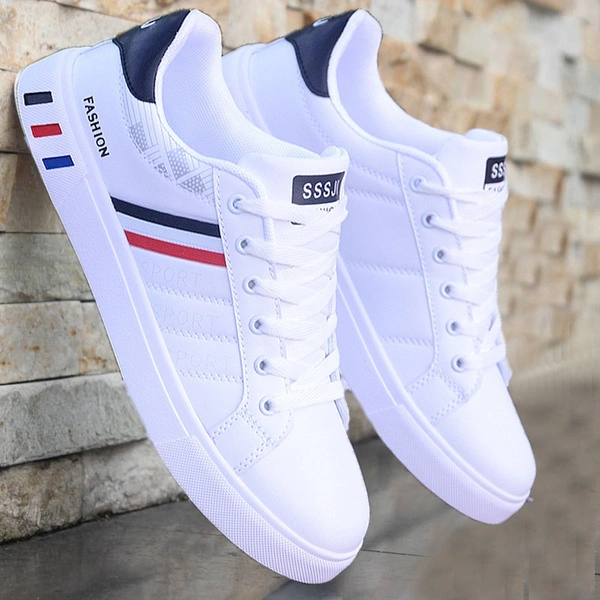 Men's Shoes Summer Casual Sneakers Shoes Skateboard Shoes Fashion Breathable Flat White Shoes Student Sports Shoes Athletic Walking Shoes