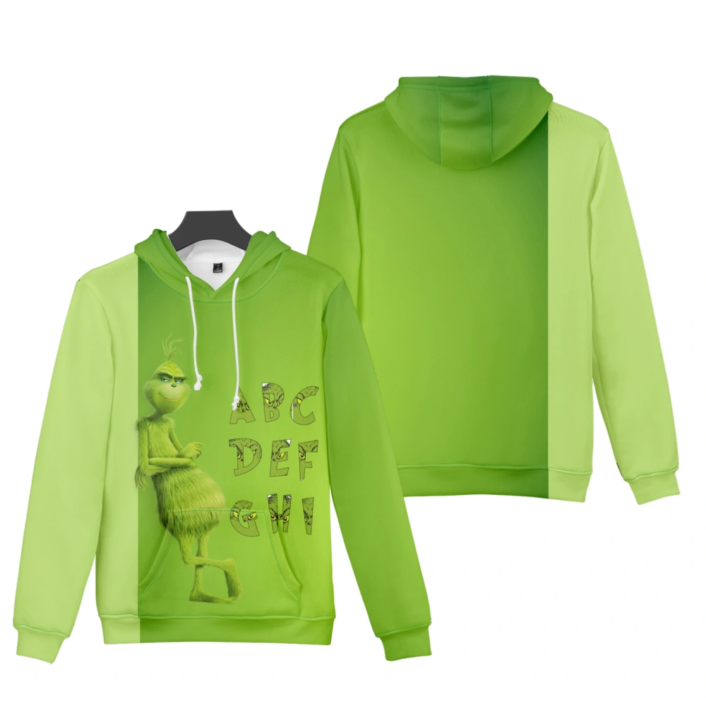 Grinch Christmas Sweater For Kids,Grinch 3D Casual Sweater-Green Grinch Pattern