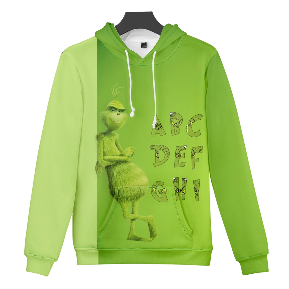Grinch Christmas Sweater For Kids,Grinch 3D Casual Sweater-Green Grinch Pattern