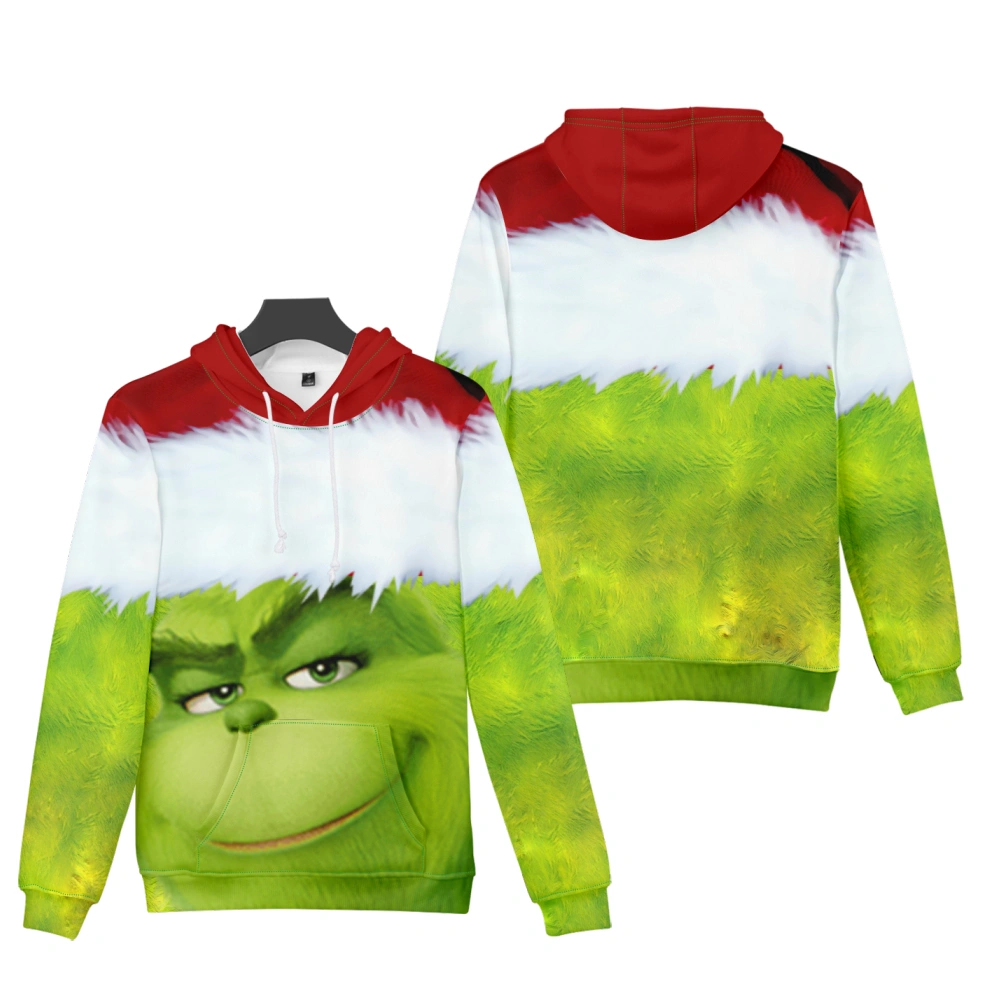 Grinch Hoodie 3D Print How The Grinch Stole Pullover Green Christmas Costume Sweatshirt