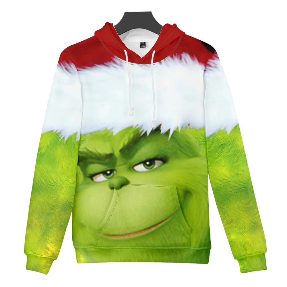 Grinch Hoodie 3D Print How The Grinch Stole Pullover Green Christmas Costume Sweatshirt