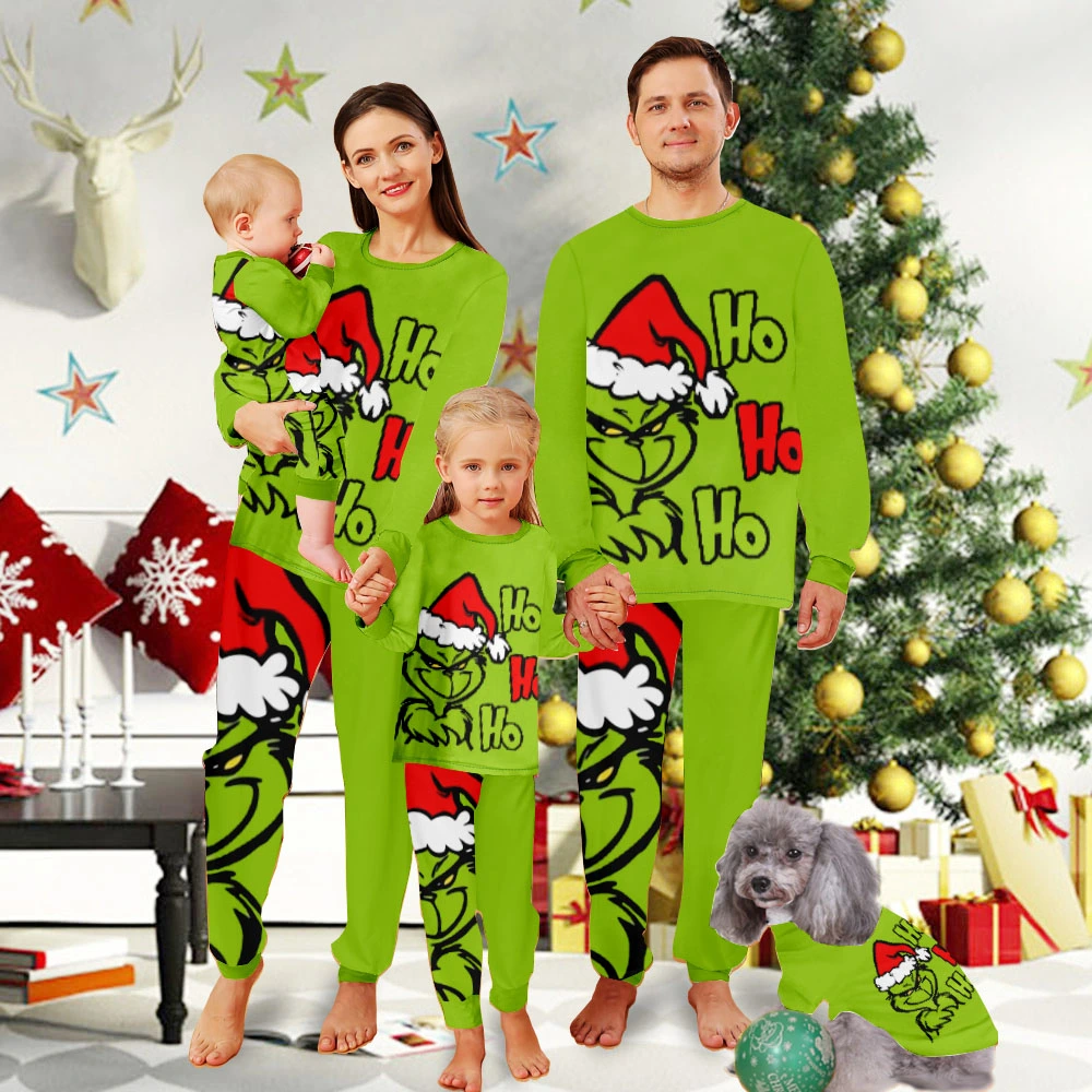 Grinch Christmas Pajamas For Family,Mens Christmas Pajamas,Navidad