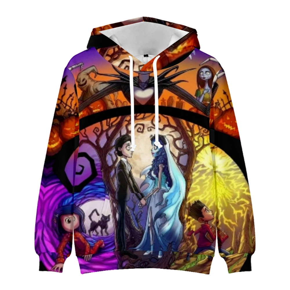 Hip Hop Printed Men's Hoodie "Christmas Nightmare Halloween Pumpkin King Skull" Hoodie and Pullover