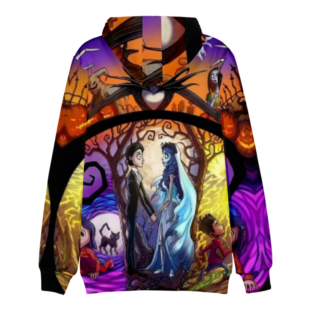 Hip Hop Printed Men's Hoodie "Christmas Nightmare Halloween Pumpkin King Skull" Hoodie and Pullover