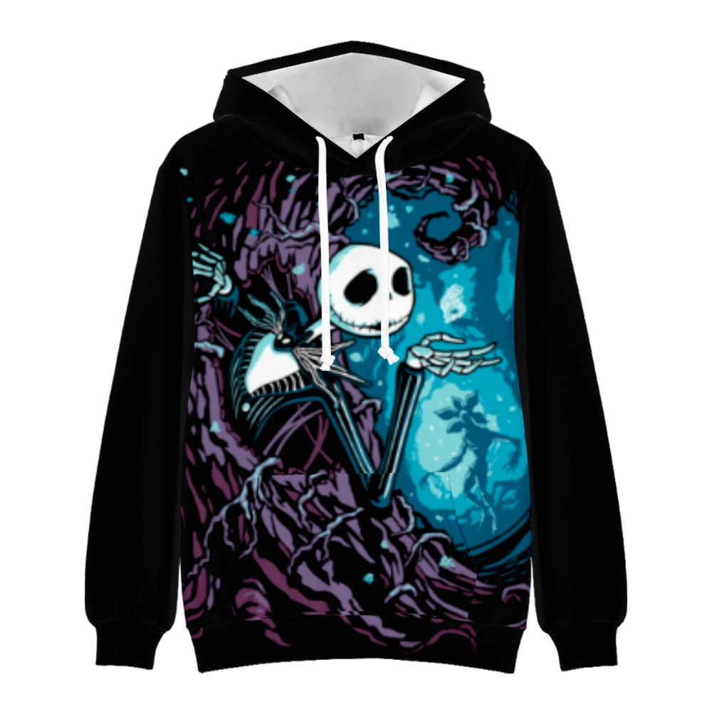 Hip Hop Printed Men's Hoodie "Christmas Nightmare Halloween Pumpkin King Skull" Hoodie and Pullover