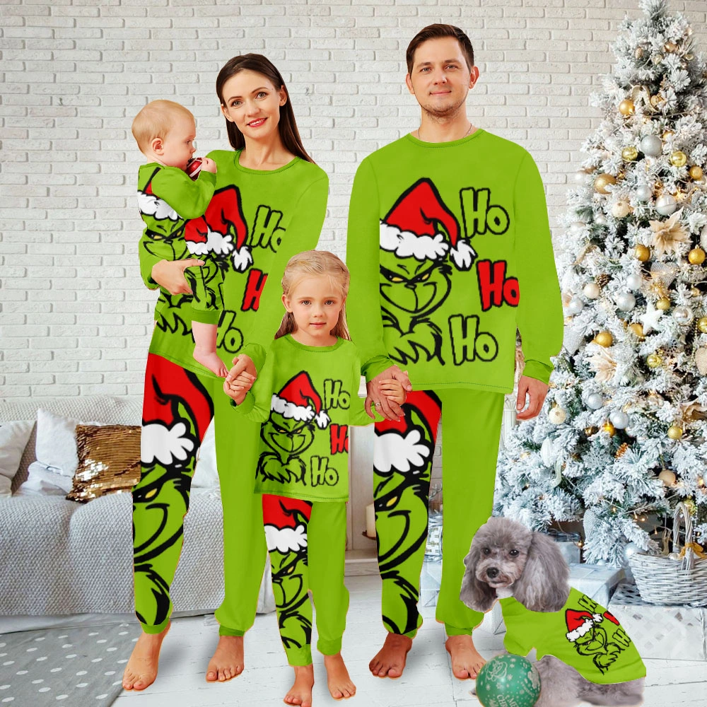 Grinch Christmas Pajamas For Family,Womens Pajama Sets,Matching Christmas Pajamas For Kids