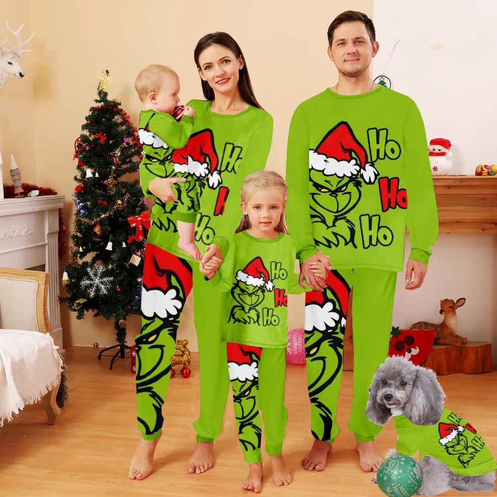 Christmas Grinch Pajamas For Family,Adult Christmas PajamasLounge Sets For Women