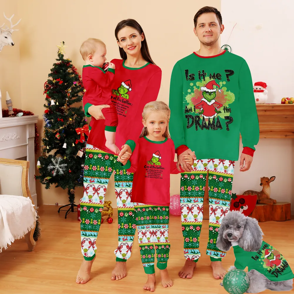 Christmas Grinch Pajamas For Family,Matching Pajamas,Matching Pjs For Couples Christmas