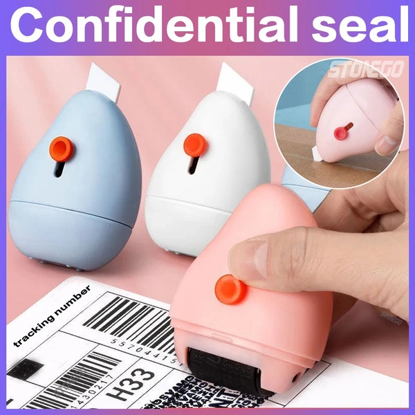 New Confidential Seal Roller Type Garbled Express Code Applicator Express Box Opener Multifunction Graffiti Cover Stonego Seal