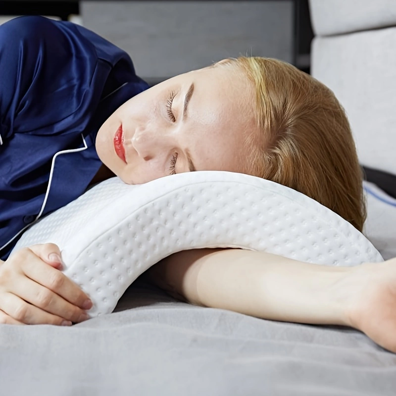 1pc Couple Pillow - Provides Comfort & Support with Memory Foam - Perfect for Travel & Cuddling!