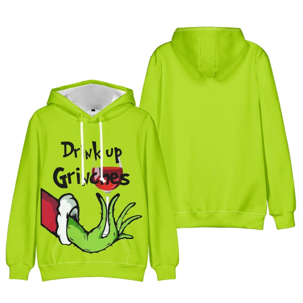 Christmas Grinch Sweatshirt Christmas Reindeer Christmas Hoodie Holiday Sweatshirt Christmas Pocket Pullover Xmas Casual Hoodie Christmas Sweatshirt for Men for Women