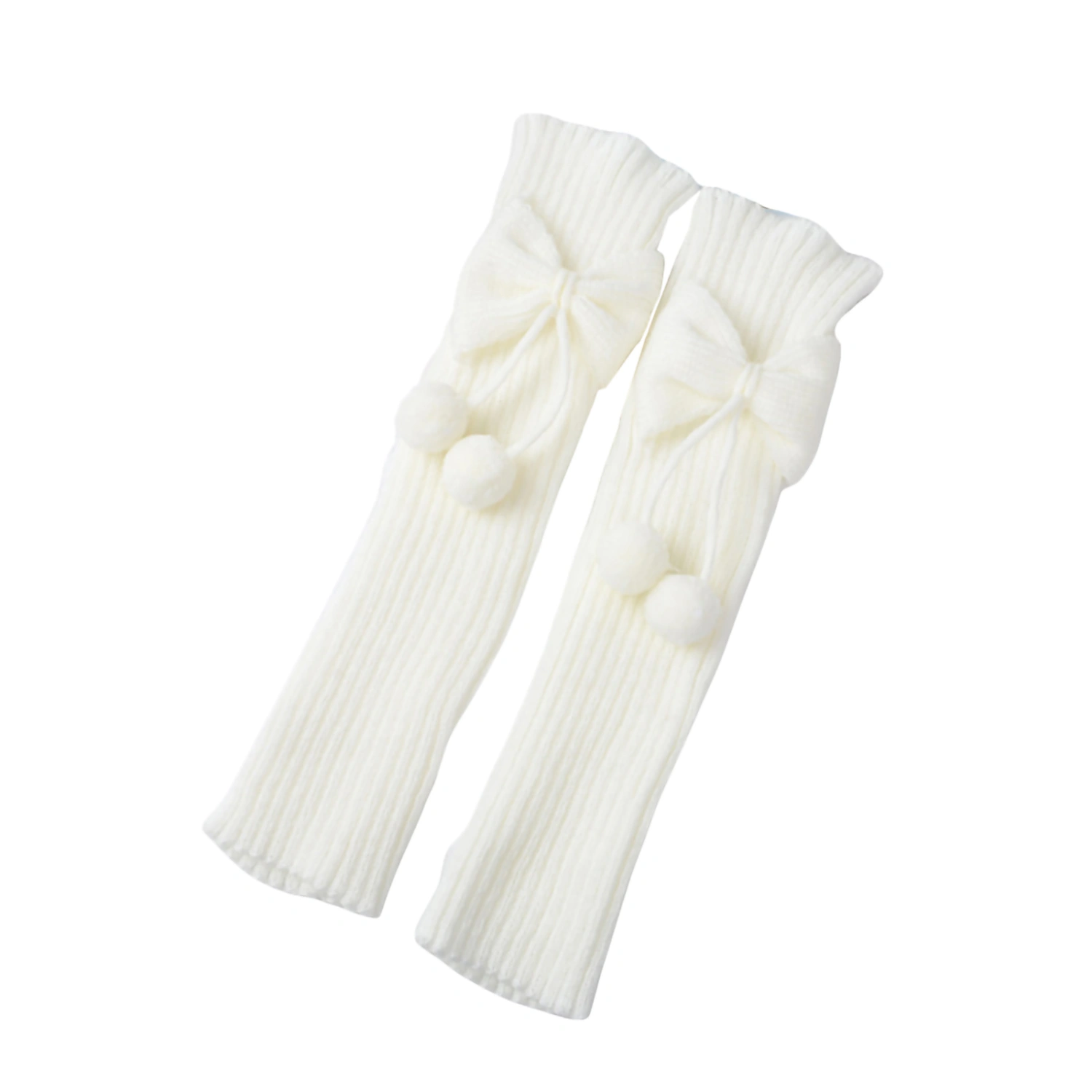 Women's Ribbed Leg Warmers, Pure Color Non-Slip Long Leg Socks