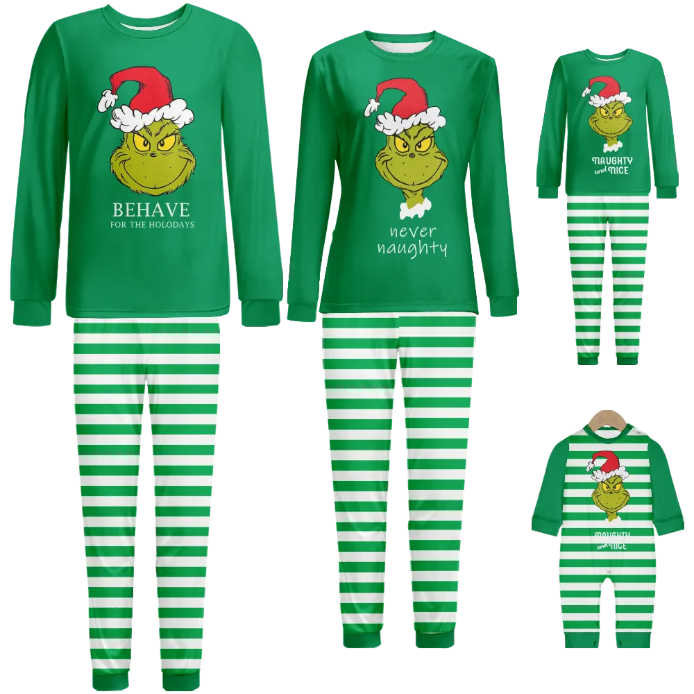 Grinch Christmas Pajamas,Boy Christmas Pajamas,Infant Christmas Pajamas