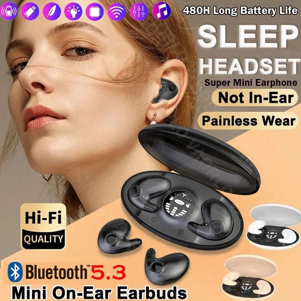 Upgrade Wireless Bluetooth 5.3 On-Ear Headphones with Built-in Mic, Enhanced Bass, 24Hours Play Time, Dual Stereo Drivers Music Sports Earphones 3Colors