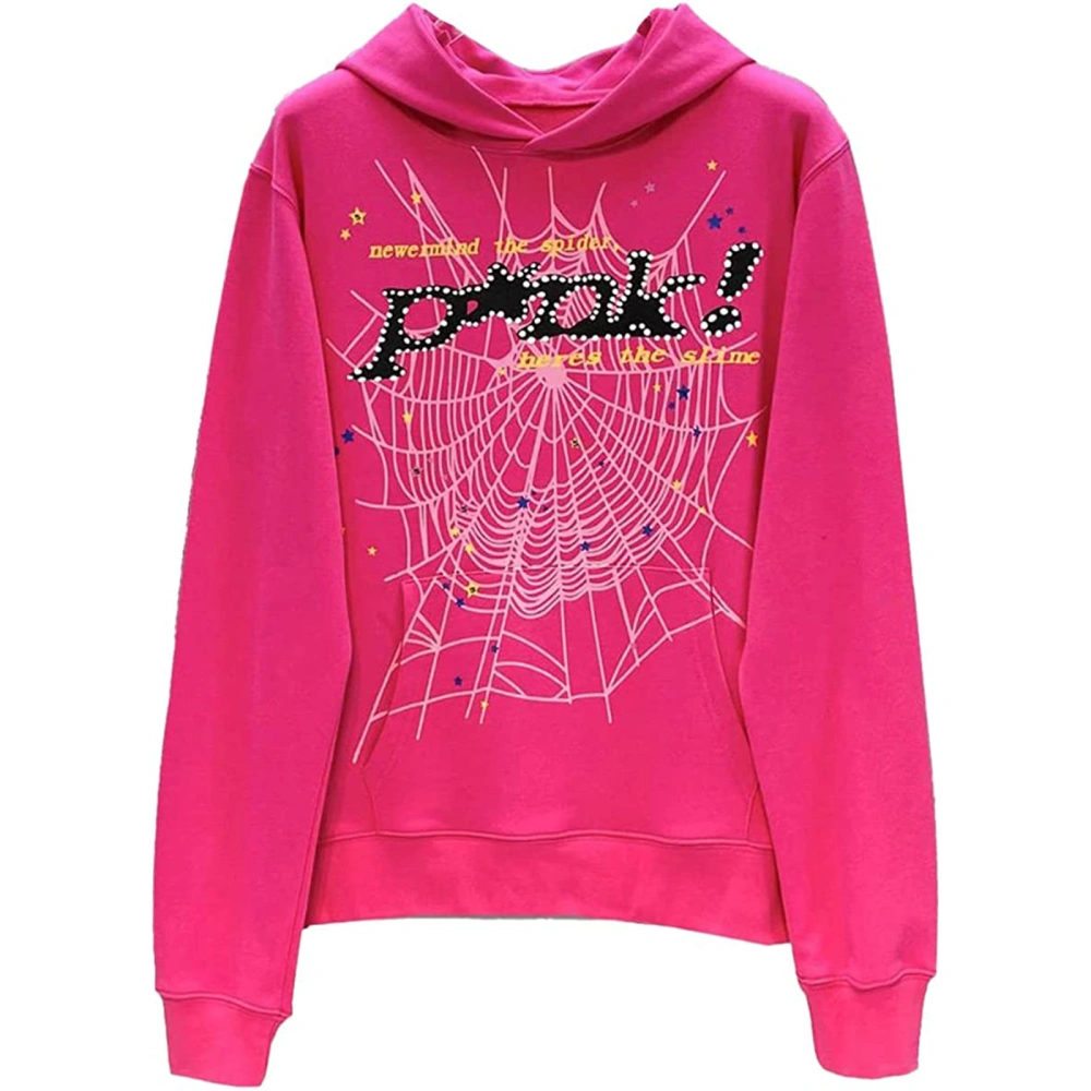 Women's Cute Hoodies Spider Letter Print Long Sleeve Fall Pullovers