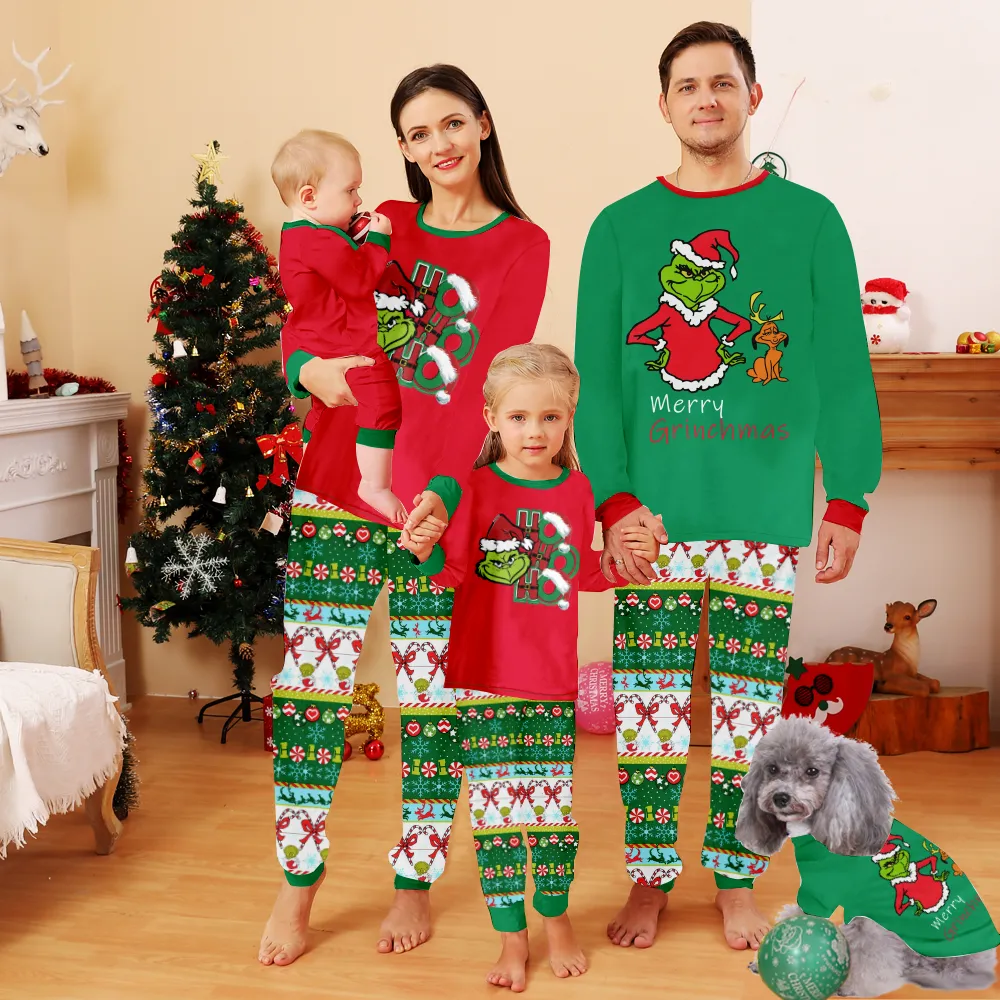 Christmas Grinch Pajamas,Christmas Matching Family Pajamas,Christmas Pajama Bottoms For Family