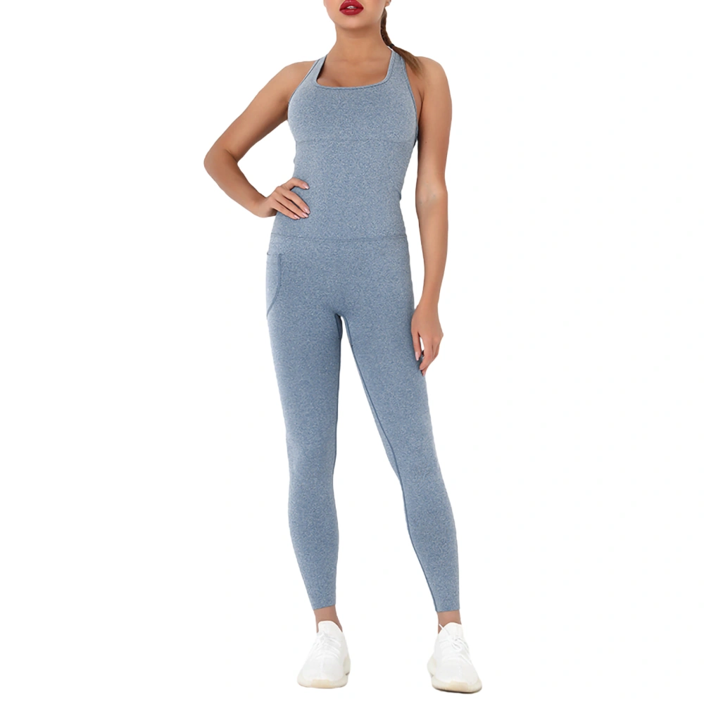 Women Yoga Jumpsuits, Sleeveless Butt Lifting Stretchy Workout Rompers