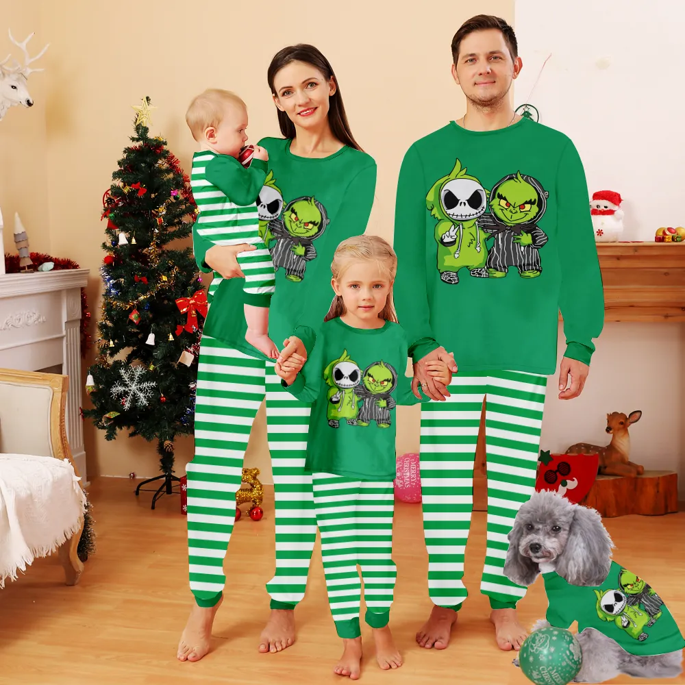 Christmas Grinch Pajamas For Family,Family Christmas Pjs,Xmas Family Pjs Matching Sets