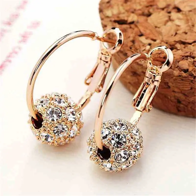 Women's Drop Earring Stud Ball Colorful Diamond Earrings Fashion Jewelry