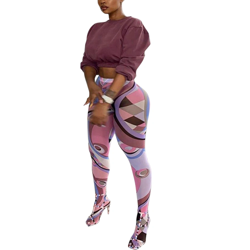 Women's Digital Printing Leggings, High Waist Long Yoga Pants