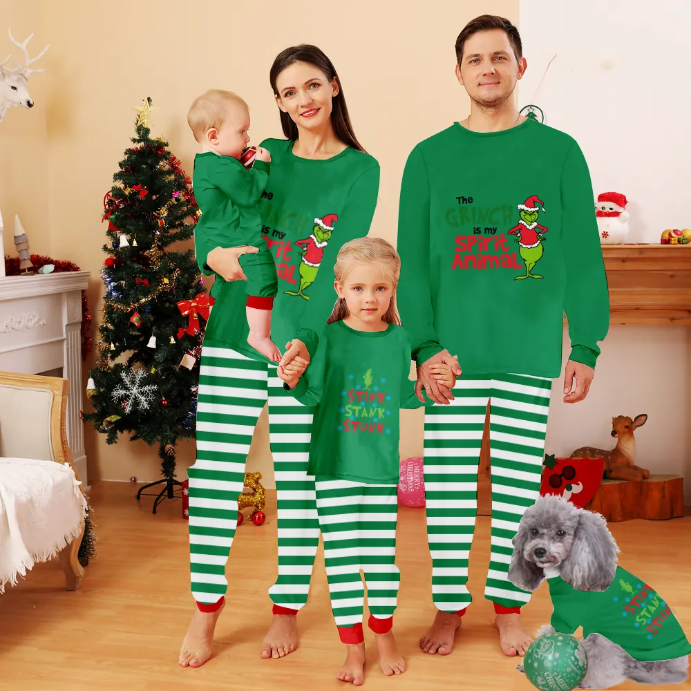 Christmas Grinch Pajamas For Family,Family Pajamas Sets Christmas,Pjs For Women Set