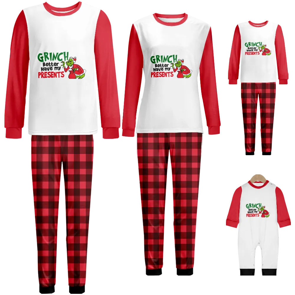 Grinch Matching Christmas Pjs For Family,Christmas Phs,Matching Christmas Pjs For Kids