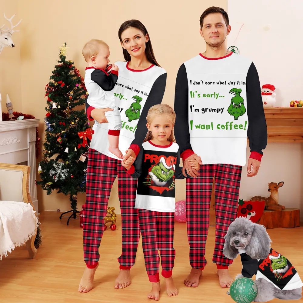 Dr. Seuss Grinch Christmas Pajamas,Family Pjs,Matching Pjs For Couples Christmas