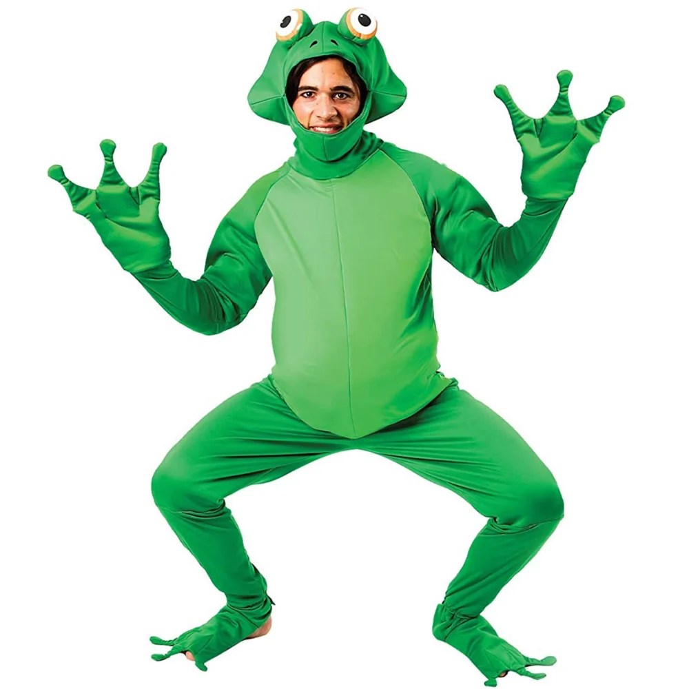 Halloween Open Face Frog Costume with Webbed Hands & Boot Covers