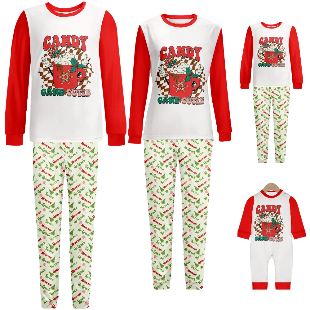 Grinch Christmas Pajamas,Girl Christmas PajamasMatching Pajama Pants